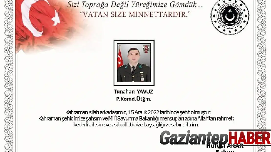Pençe-Kilit operasyonu bölgesinde yaralanan asker şehit oldu