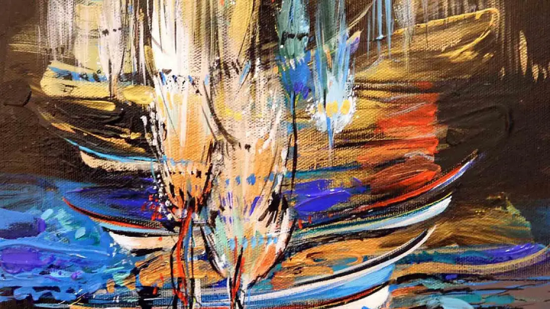 Ressam Kodaman'ın SANKO'da açtığı sergi devam ediyor
