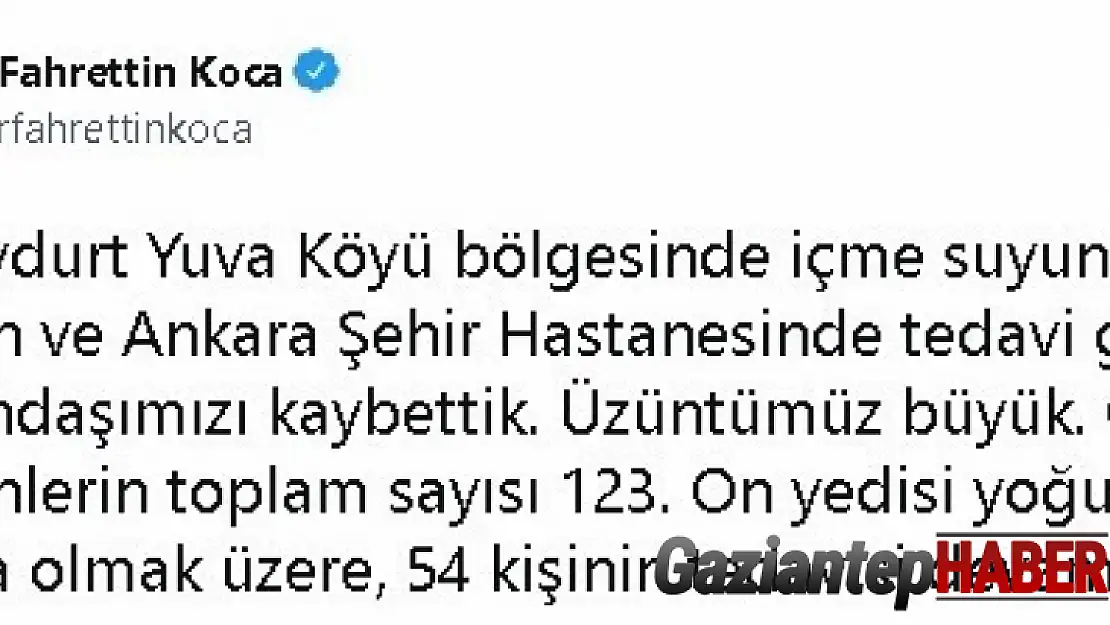 Sağlık Bakanı Koca, zehirlenme vakalarında son sayıyı açıkladı