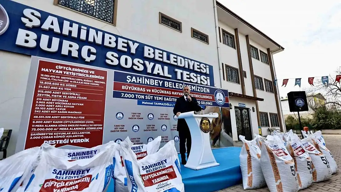 Şahinbey'den besicilere 7 bin ton hayvan yemi desteği