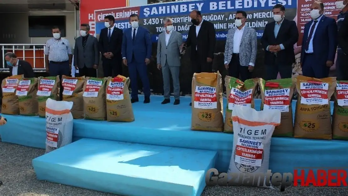 Şahinbey'den çiftçilere 3 bin 430 ton buğday, arpa ve mercimek tohumu desteği