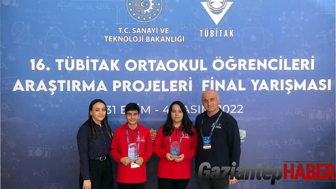 SANKO Okulları öğrencileri TÜBİTAK'ta Türkiye üçüncüsü oldu
