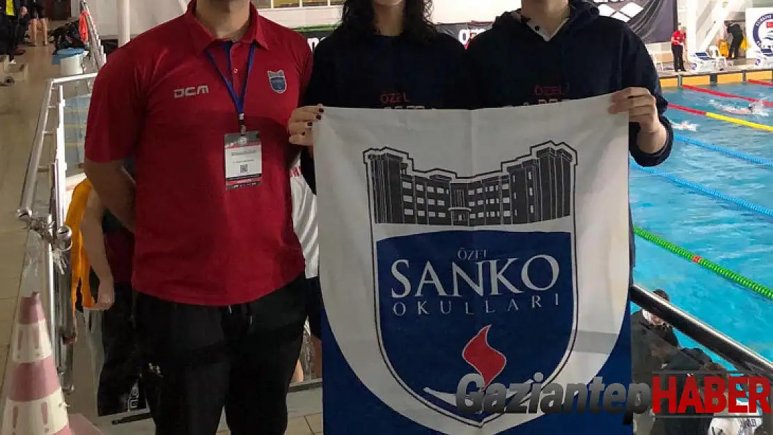 SANKO okulları öğrencilerinin yüzmede Türkiye başarısı