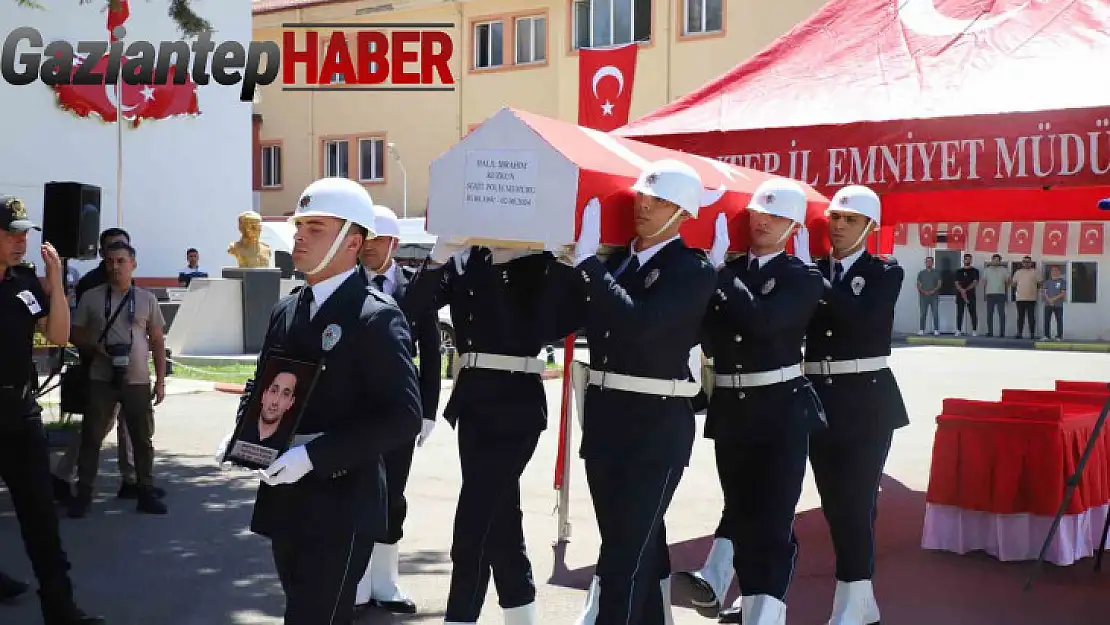 Şehit polis memuru Halil İbrahim Kuzkun için tören düzenlendi