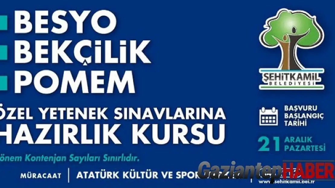 Şehitkamil Belediyesinden özel yetenek sınavlarına hazırlanan öğrencilere destek
