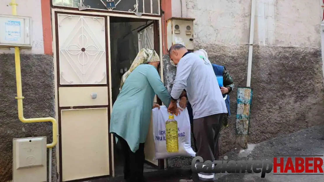 Şehitkamil'de dar gelirli ailelere gıda yardımı