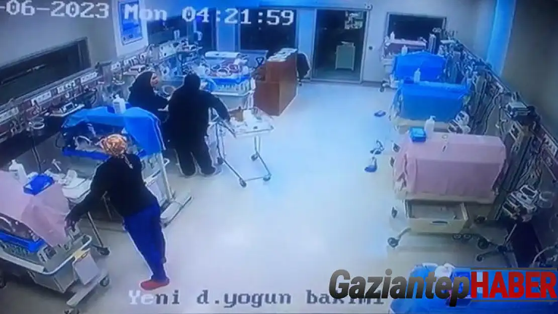 Şiddetli sarsıntıya rağmen kuvözleri bırakmadılar