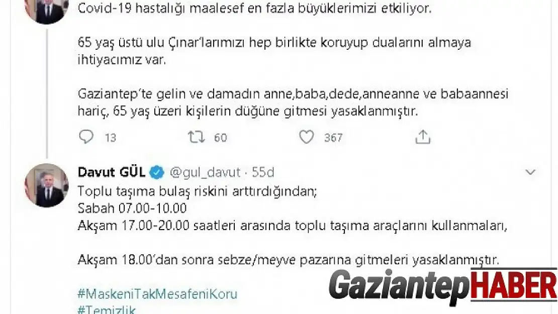 Gaziantep'te yeni yasaklar geldi