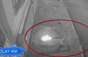 Garaja pompalı tüfekle ateş eden 2 şahıs tutuklandı: O anlar kamerada