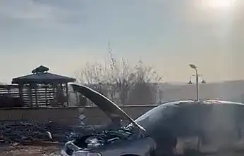 Gaziantep'te park halindeki araç kundaklandı