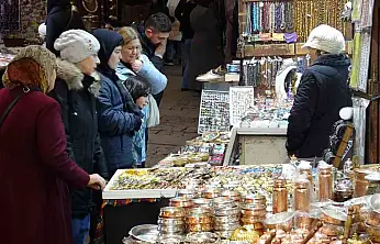 Gaziantep'teki tarihi çarşılarda yarıyıl tatili yoğunluğu