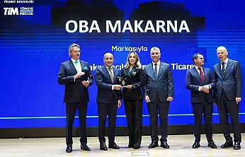 Oba Makarna'ya Turquality'den 'En Çok Ülkeye İhracat Yapan Turquality Şampiyonu' Ödülü
