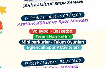 Şehitkamil'de yarıyıl tatili spor şenliğiyle renklenecek