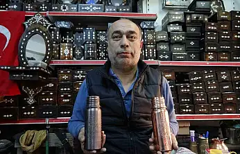 Yeni model bakır su mataraları büyük rağbet görüyor