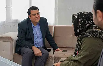 Yılmaz'dan evi yenilenen Beyazkurt ailesine ziyaret