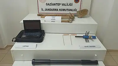 Gaziantep'te define bulmak amacıyla kaçak kazı yapan 9 şahıs suçüstü yakalandı
