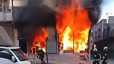 Gaziantep'te korkutan iş yeri yangını