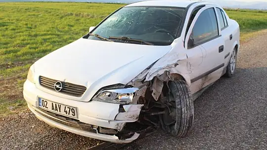 Adıyaman'da iki otomobil kafa kafaya çarpıştı: 1'i ağır 3 yaralı