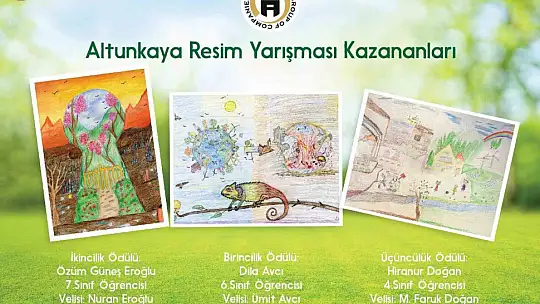 Altunkaya resim yarışmasında ödüller sahiplerini buldu