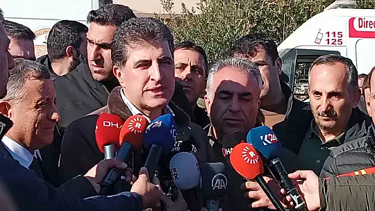 Barzani, depremin vurduğu İslahiye'de: 'Türkiye güçlü yönetimiyle bu acıları geride bırakacaktır'