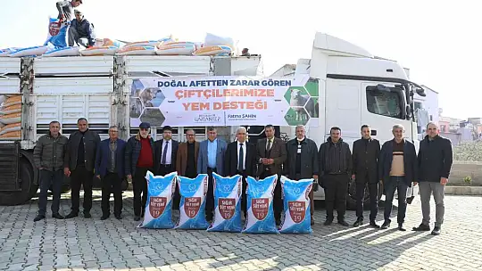 Besicilere yüzde 100 hibeyle 375 ton yem desteği