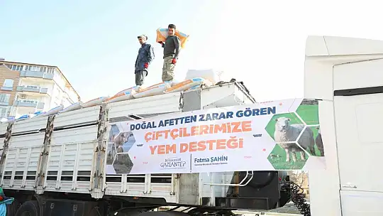 Besicilere yüzde 100 hibeyle 375 ton yem desteği