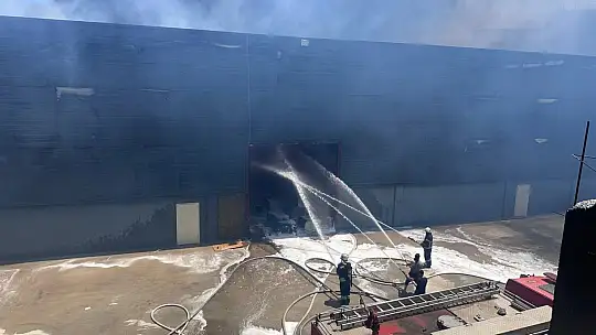 Çocuk bezi fabrikasında yangın