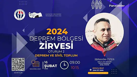 Deprem Bölgesi Zirvesi'nde Sivil Toplumun önemi ele alınacak