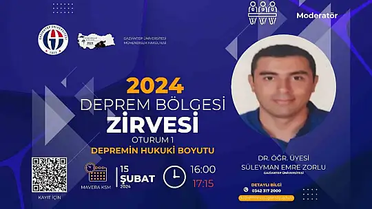 Depremin hukuki boyutu deprem Bölgesi Zirvesi'nde ele alınacak