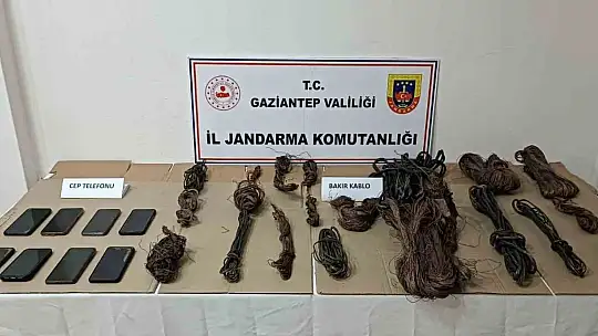 Devlet kurumundan 5 milyon liralık kablo vurgununa jandarma darbesi