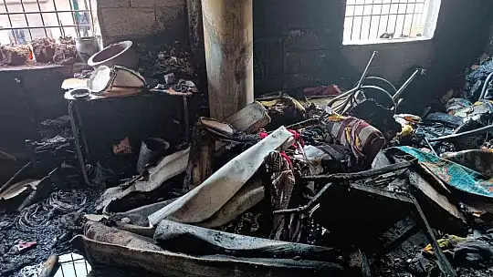 Evde çıkan yangın korku ve paniğe neden oldu