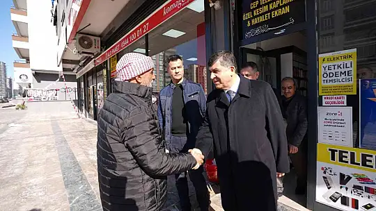 Fadıloğlu ile Koçer, esnafı projeleri inceledi