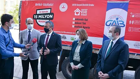 GAİB'ten bölge illerine 750 bin adet maske desteği