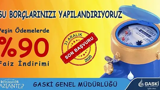 GASKİ'den borçlulara yapılandırma müjdesi