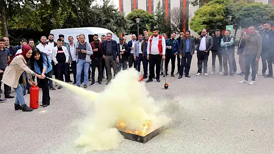 GAÜN personeline yangın eğitimi