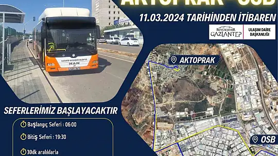 Gaziantep Büyükşehir 3 yeni otobüs hattını hizmete açıyor
