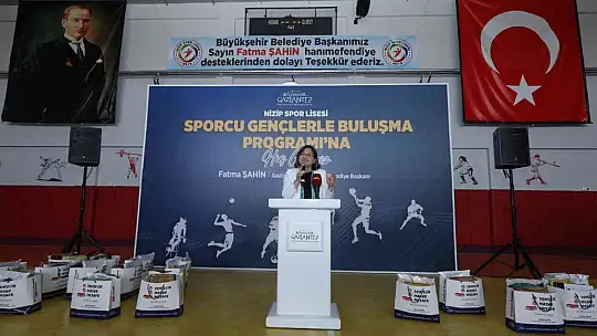 Gaziantep Büyükşehir'den Nizip Spor Lisesine malzeme yardımı