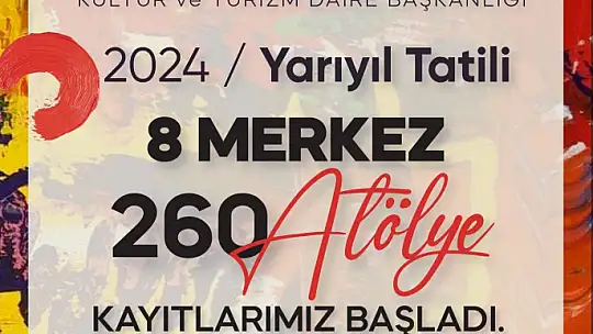 Gaziantep Büyükşehir'in bilim ve sanat atölyeleri yarıyıl tatili için hazır