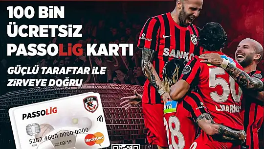 Gaziantep FK taraftarlarına 100 bin adet ücretsiz passolig kartı