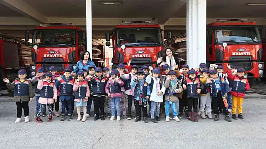 Gaziantep itfaiyesi minikleri ağırladı