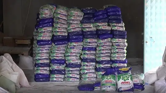 Gaziantep'te 2 ton 600 kilogram sahte deterjan ele geçirildi