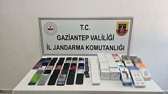 Gaziantep'te 2,5 milyon TL değerinde kaçak telefon ele geçirildi