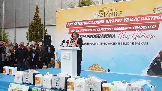 Gaziantep'te arı yetiştiricilerine ve çiftçilere dev destek