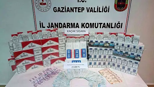 Gaziantep'te bin 850 paket kaçak sigara ele geçirildi