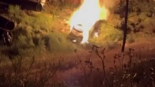 Gaziantep'te feci kaza: Alev topuna dönen araçtaki 1 kişi yanarak öldü
