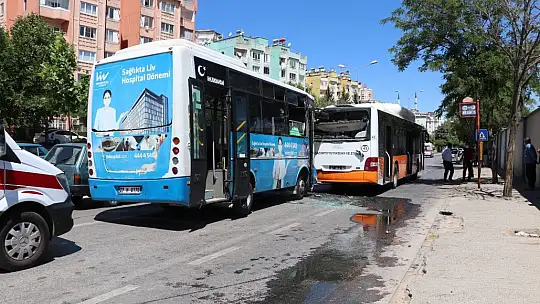 Gaziantep'te iki halk otobüsü çarpıştı: 7 yaralı