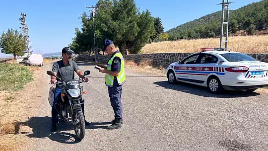 Gaziantep'te jandarmadan drone destekli trafik denetimi