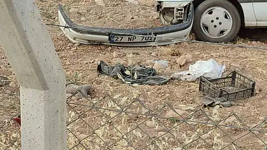Gaziantep'te yoldan çıkan otomobil tarlaya uçtu: 1 yaralı