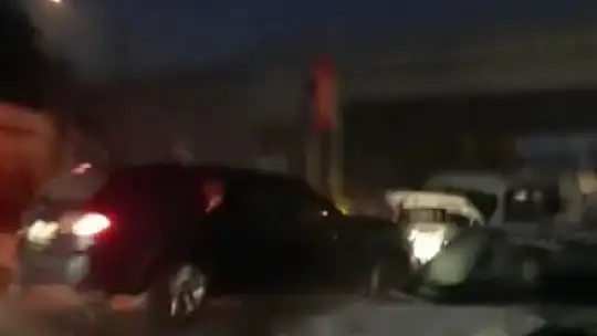 Gaziantep'te zincirleme trafik kazası anı kamerada