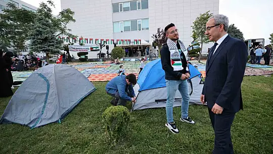 GİBTÜ öğrencilerinden Gazze'ye destek için 'Çadır Nöbeti'